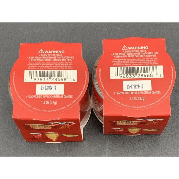 Yankee Candle Big Apple Christmas Candle Mini 1.3 oz Set of 2 - Picture 3 of 4
